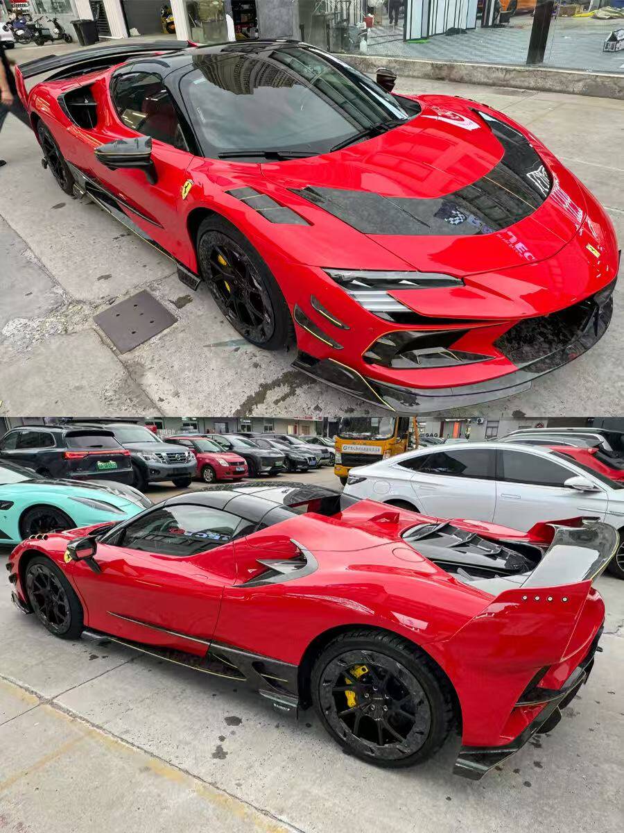Ferrari SF90 M-Style Dry Carbon Full Body Kit (3)